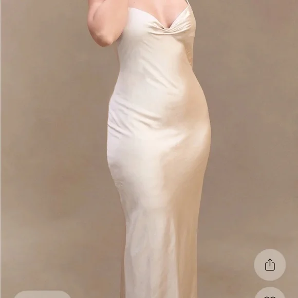 Meshki Lilly Sweetheart Satin Maxi - Blush Gold (champagne) - Picture 7 of 10